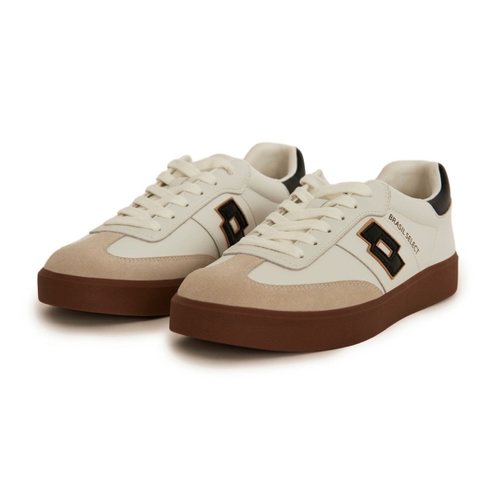 NEW Lotto Brasil Select Shoes Men 8 White Black Gum Bottom Skate Sneaker